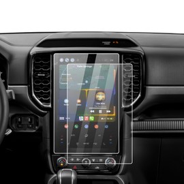 Karltys 2 Pack Screen Protector for 2024 2025 Ford Ranger Lariat/Raptor 12-Inch Touchscreen, 2025 Ford Ranger Accessories Navigation Protective Film Tempered Glass HD Anti Glare