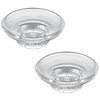 2 Pack Bathroom Soap Dishes, Transparent Round Soap Tray for