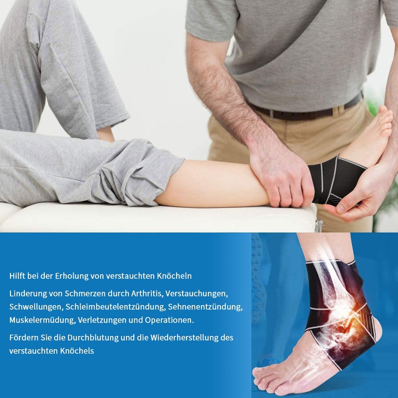 Teylam Ankle Support, Adjustable Ankle Support, Flexible Foot Support, Ultra