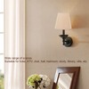 MUNEFE 3pcs Small Lamp Shade, Cloth Lampshade, Fabric Lampshade Clip