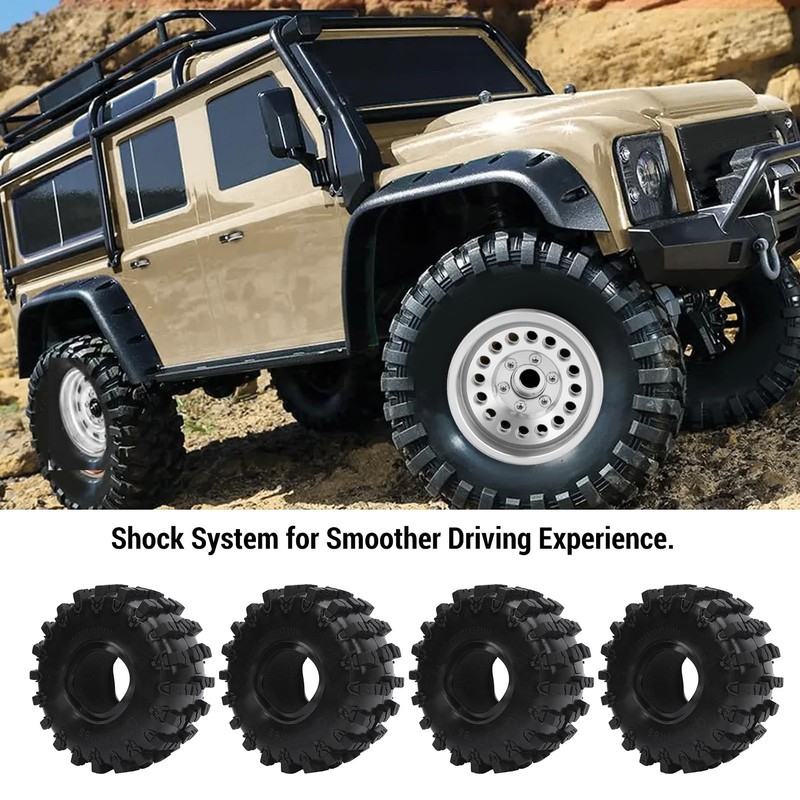 BuyWeek RC Tyre for Axial 1/10 RC Crawler Car, Pack