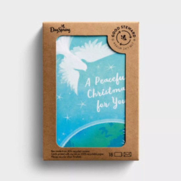 Dayspring CHRISTMAS PEACEFUL CHRISTMAS GOOD STEWARD 18 Cards W/KJV Script