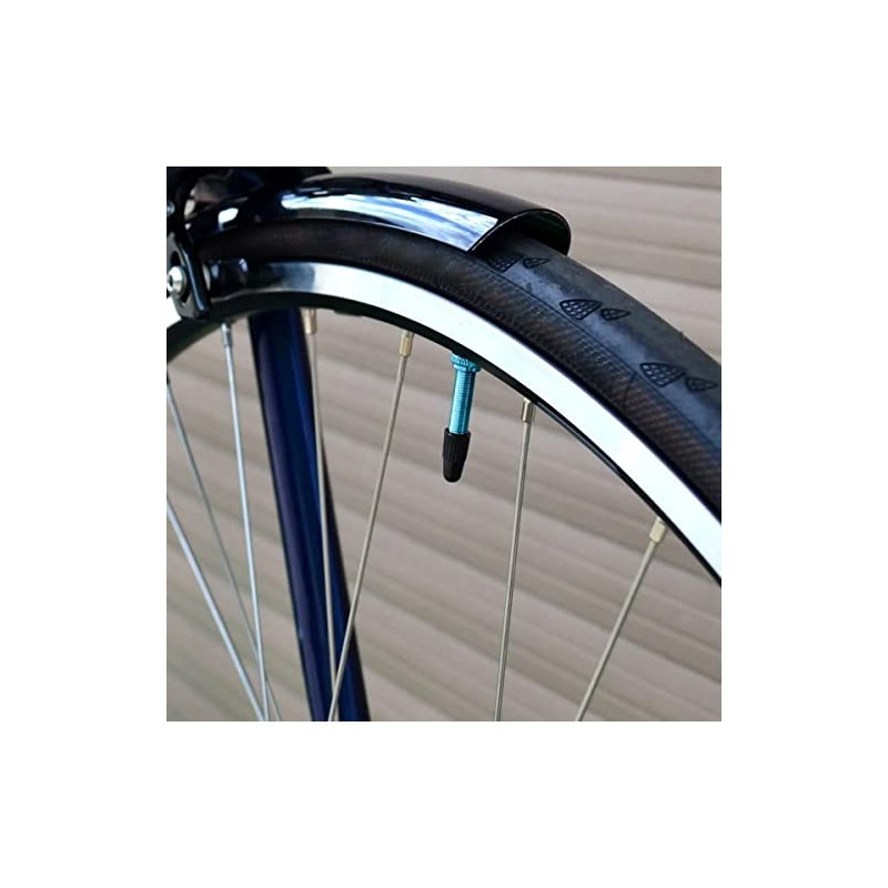 Valvula Francesa Tubeless Bicicleta Largo Aluminio MTB 40mm Par (Azul)