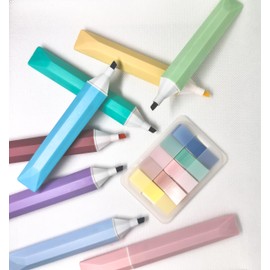 Aesthetic highlighters, 12 Pcs Highlighter, 5 pastel colors Sticky Notes Aesthetic, Cute Aesthetic Markers, No Bleed Bible Highlighter Pastel, Planner Journaling