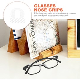 GLEAVI Silicone Nose Pad Covers: 10Pcs Clear Eyeglasses Anti-Slip Nosepads Glasses Nose Cushion Replacement for Full Frame Eyeglasses Sunglasses Spectacles Accessories