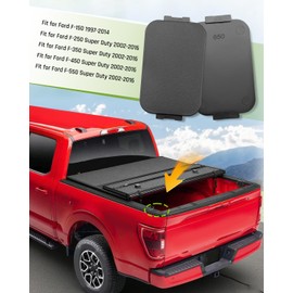 Hulyxayfave 4PCS Truck Bed Rail Cap Plastic Bedrail Insert Plug Box Stake Pocket Cover Fit for Ford F150 1997-2014, F250 F350 F450 F550 Super Duty 2002-2016, Replace 5L3Z-99290D90-AAA