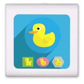 Plug in Dimmable LED Night Light with Dusk to Dawn Auto Sensor, Adjustable Brightness, Warm Light, Auto On-Off Nightlight for Bathroom, Hallway, Nursery, Bedrooms - Rubber Ducks