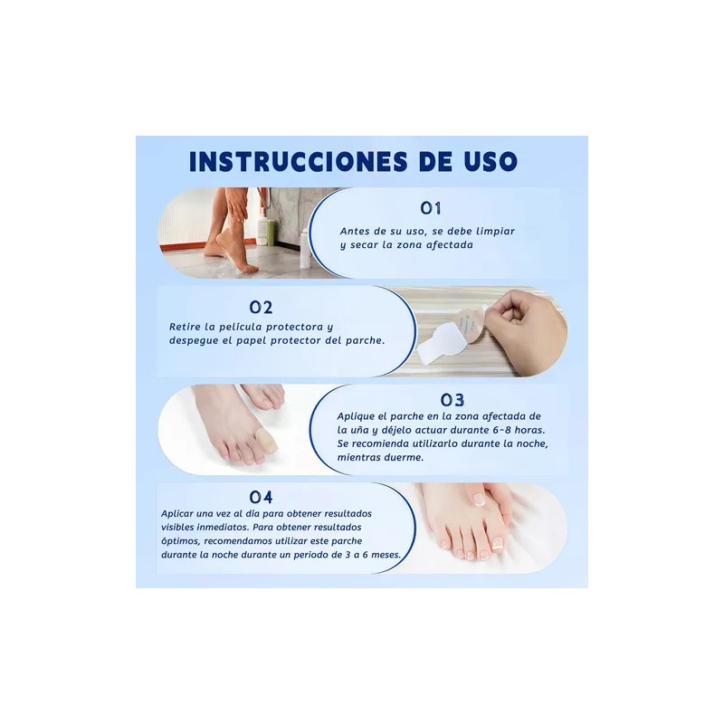 30pz Parches Antimicóticos For El Tratamiento De Uñas