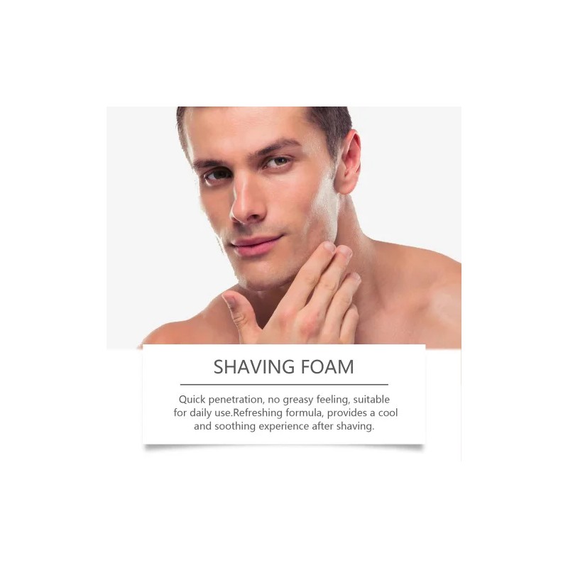 East Moon Men's Shaving Mousse Gentle Cleansing Facial Delicate Foam