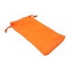 WS UK Soft Microfibre Sunglasses Case with Drawstring [Orange, Pack