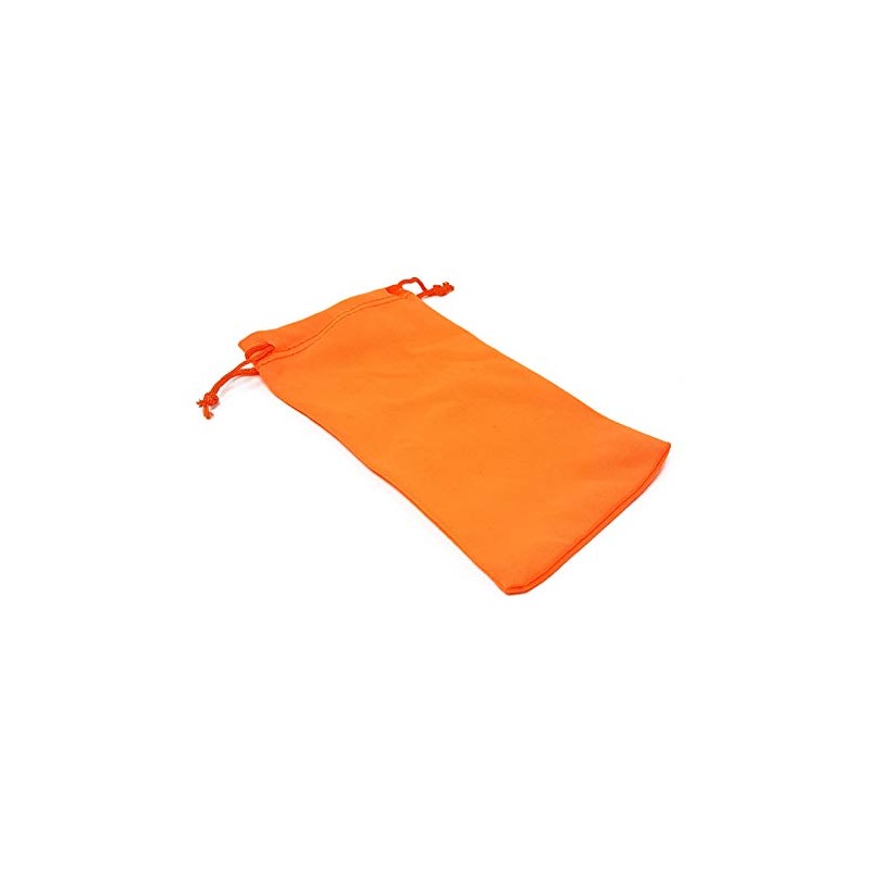 WS UK Soft Microfibre Sunglasses Case with Drawstring [Orange, Pack