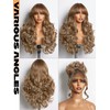 GORGIUS Balayage Blonde Wig with Bangs, Long Loose Body Wave