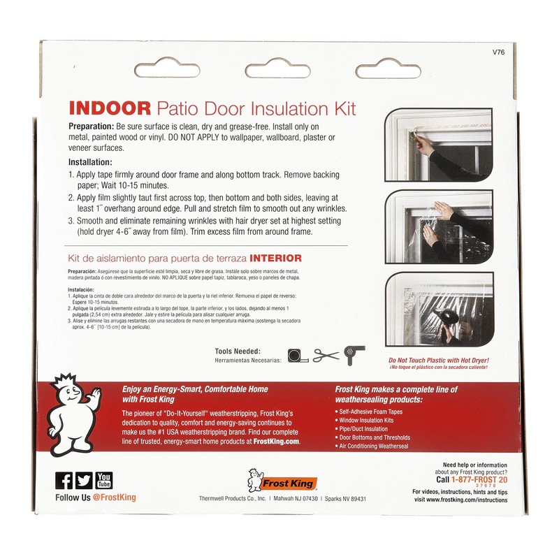 Frost King V76H Shrink Window Kit 84-Inch by 110-Inch, Clear