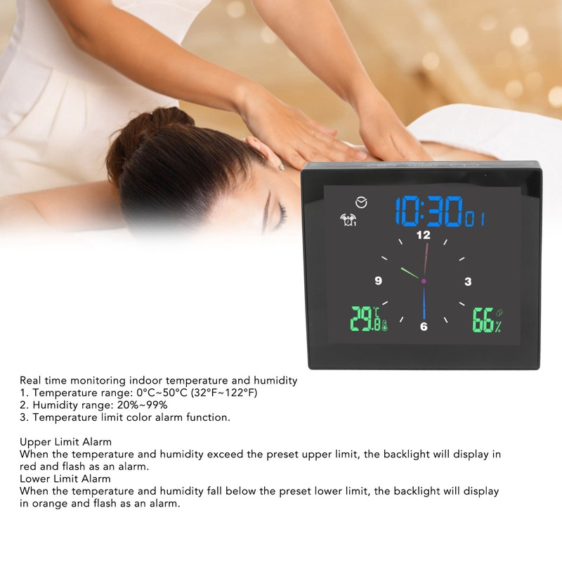 5inch Digital Hygrometer Indoor Thermometer with Backlight Accuracy Calibration IP65