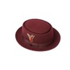 New Mens 100% Wool Brown Porkpie (Pork Pie) Hat