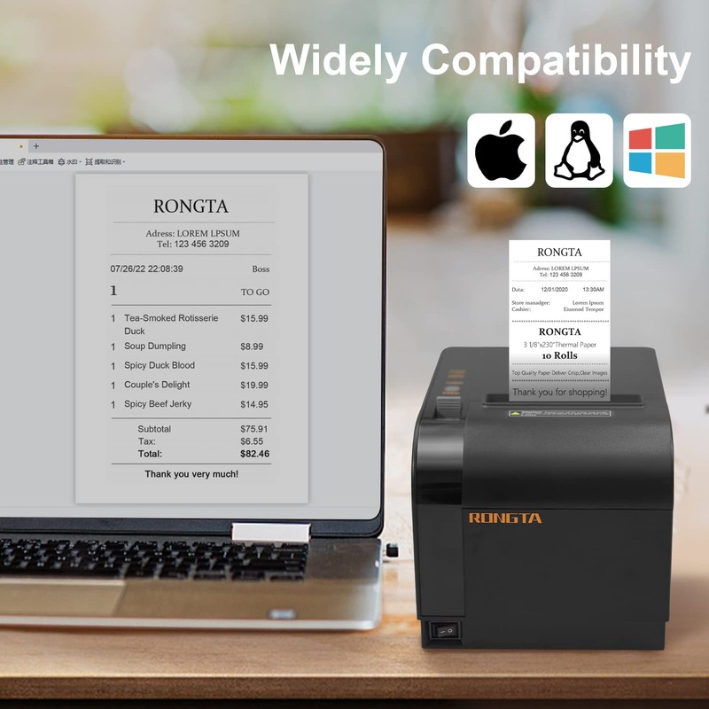 Rongta Thermal Receipt Printer, 80mm Receipt Printers, Thermal Pos Printer