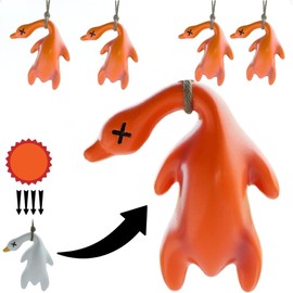 Color-Changing Roast Duck Car Pendant,2025 UV Temperature Reminder, Cute Rearview Mirror Pendant, Fun Mirror Hanging Ornament for Cars, Bicycles (4-Piece Set)