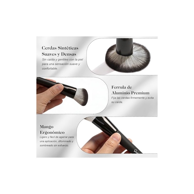 Start Makers Brochas Maquillaje Set Base Contorno Corrector Herramientas Angulares