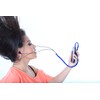 CordCruncher EBMCBLGY00GRAY Tangle Free Earbuds with Microphone, Gun Metal Gray