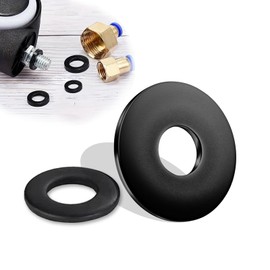 Hexizexi Pack of 150 Washers Black M6 x 12 mm Stainless Steel Flat Washers for Home Repairs Screws Bolts Nuts