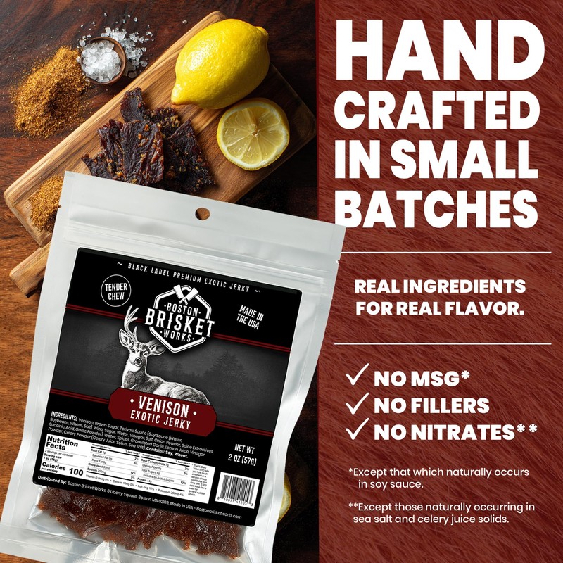 VENISON JERKY – 100% Venison Meat - Exotic Wild Game