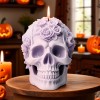 Molde De Silicon Calavera Rosas Velas Dia De Muertos