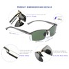 YUELUQU Sports Glasses Polarised Sunglasses for Outdoor Metal Frame UV400