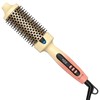 FARERY Curling Iron Brush Ceramic, Digital Display 9 Temps Thermal