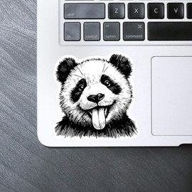 Medium 100mm 'Funny Face Panda' Permanent Sticker Decal for Cars/Windows/Bins/Walls etc (DW00134813)