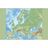 24x36 Gallery Poster, Topographic Map of Europe