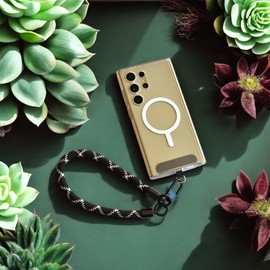 RATASK Wrist Strap Lanyard, Rope Lanyard Wrist Strap for Mobile Phones, Cameras, Keyring, Keychain,Mobile Accessory Pendant (Black & White)