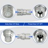 SINOCMP 1/4" Body & 1/4" NPT Hydraulic Quick Connect Fittings