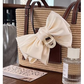 4 Pack Satin Bow Claw Clips for Women, Bow Nonslip Hair Clips, Ideal for Both Thick and Thin Hair Bowknot Aesthetic Hair Accessories