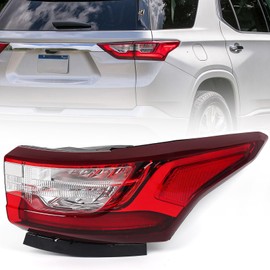 Huray LED Outer Tail Light Assembly Compatible with Chevy Traverse 2018-2021, RH Taillight w/Bulbs OE Style Tail lamp Rear Brake Lamp Replacement for 84618032 GM2805130 Passenger Side