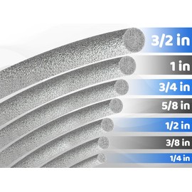 Backer Rod Foam Gap Filler Crack Filler for Concrete Repair Caulk Saver Backing Rod Concrete Expansion Joint Rope Caulk for Sealing Gaps, Expansion Joints, Crack Filling (Gray, 1/4 Inch x 10 Feet)