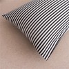 JELLYMONI 100% Natural Cotton Striped Pillowcases Set, 2 Pack White