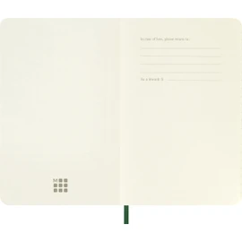 Moleskine Classic Ruled Paper Notebook - Soft Cover and Elastic Closure Journal - Color Myrtle Green - Pocket 9 x 14 A6 - 192 Pages