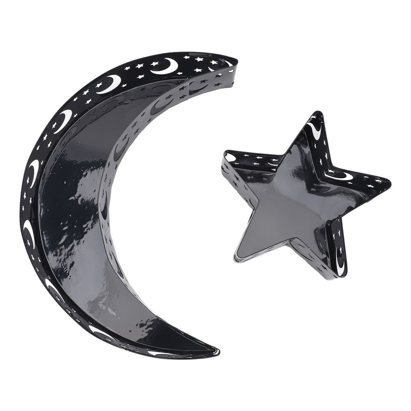 Ramadan Dessert Tray Iron Reusable Large Capacity Moon Star Shaped