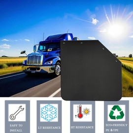 MIAOKUI 24x24 Angled Mud Flaps for Semi Trucks Mudflaps Semi Truck Mud Flaps Splash Guard 1/5" Thick Set of 2