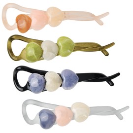 Set of 4 Hair Clips, Banana Clip, Twist Clip, Non-Slip and Hair Friendly for Updos, Half Updos and Low Ponytails