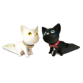 Ciieeo Decorative Cat Door Stopper Soft Anti- Finger Protector Random Color Design for and Girls Safe Door Stopper to Prevent Slamming and Floor Scratches