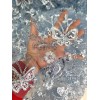 Divastyletextiles Sky Blue Lace Butterflies Sequin on Mesh Fabric Sold