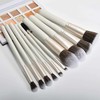 Makeup brush set, New 10pcs wooden handle gray makeup brush