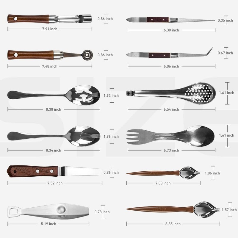 DUEBEL 13 Piece Professional Chef Culinary Plating Kit - Stainless