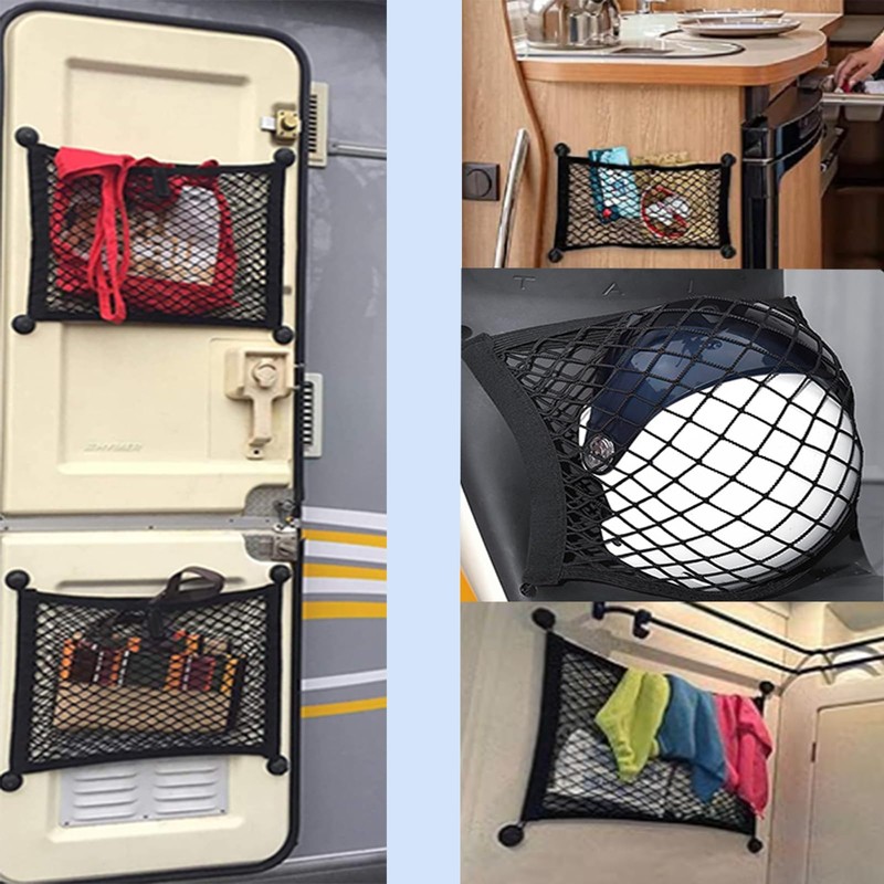 Ulifebetter 2 Pcs Small Cargo Net, 17.7 ×9.8in Car Storage