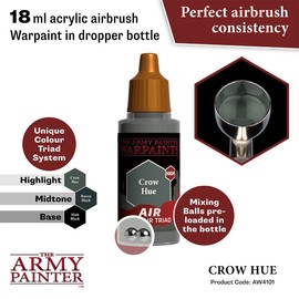 The Army Painter Warpaints Air Crow Hue - Non-Toxic Water Based Airbrush paint – acrylic paint and primer for Tabletop Roleplaying, Boardgames, and Wargames Miniature Model Painting