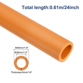 QUARKZMAN Pipe Insulation Foam Pipe Insulation 36 mm ID 48 mm OD 24 Inch Heat Protection for Frost Protection, Handle Insulation, Orange