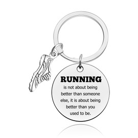 Running Gift for Women Men Running Gifts Keychain Gift for Runner Running Gift for Runners Women Runner Gift Running Lover Gifts Friend Coworker Sister Graduation Mothers Day Christmas Birthday Gift