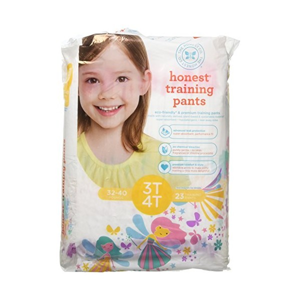 The Honest Company Disposable Training Pants, Fairies, 3T/4T, 23 ct