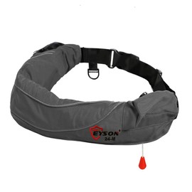 Eyson Inflatable Life Jacket Life Vest Life Ring Belt Pack Waist Bag Manual (600 Grey)